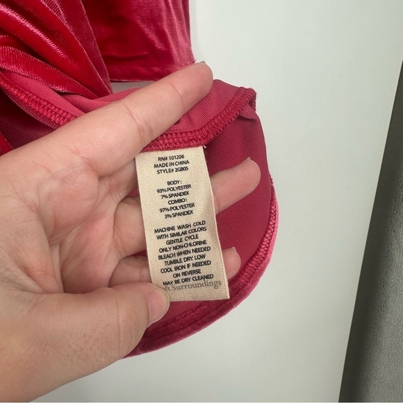 NEW Soft Surroundings Enchanted Velvet Shirt in Sangria Red Size XL - Picture 7 of 7